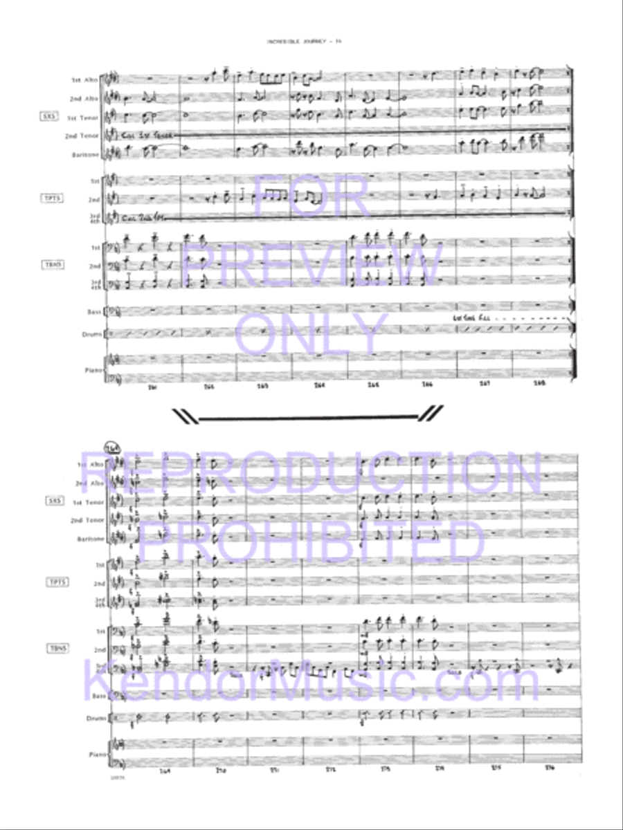 Incredible Journey Incredible Journey Jazz Ensemble scores gallery preview page 15