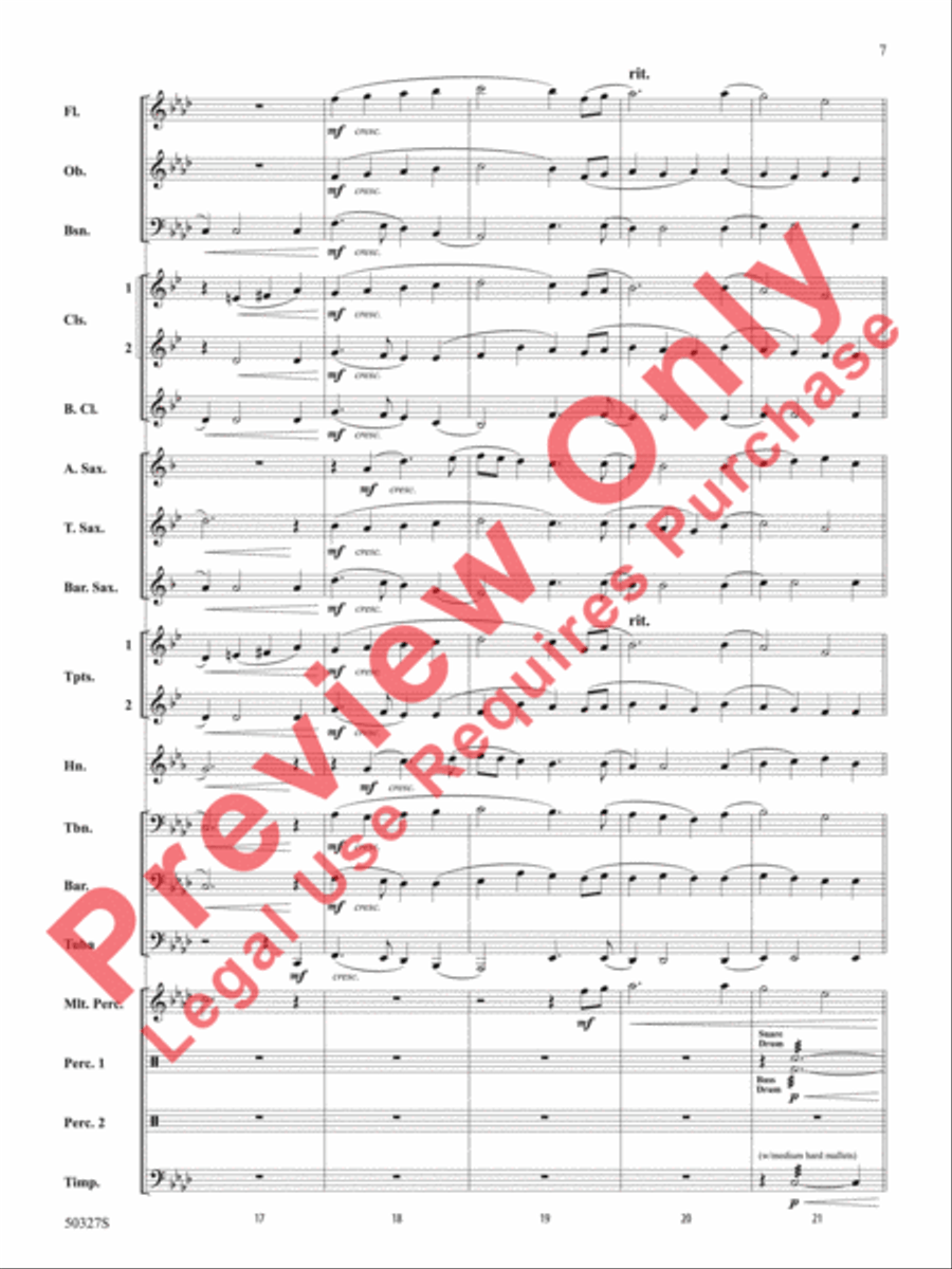Reflections and Furies Concert Band scores gallery preview page 8