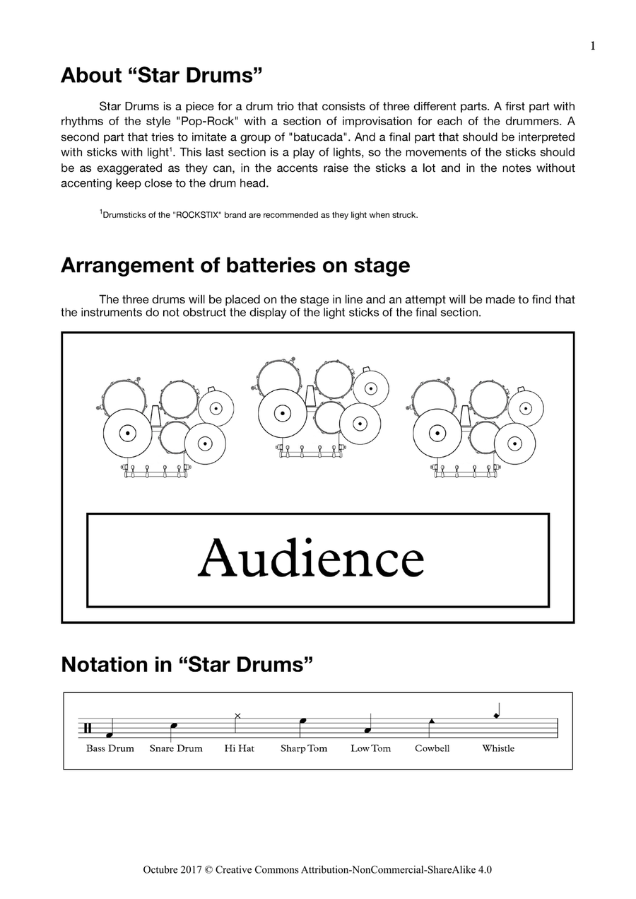 Star Drums - Drums trio Drum Set scores gallery preview page 3