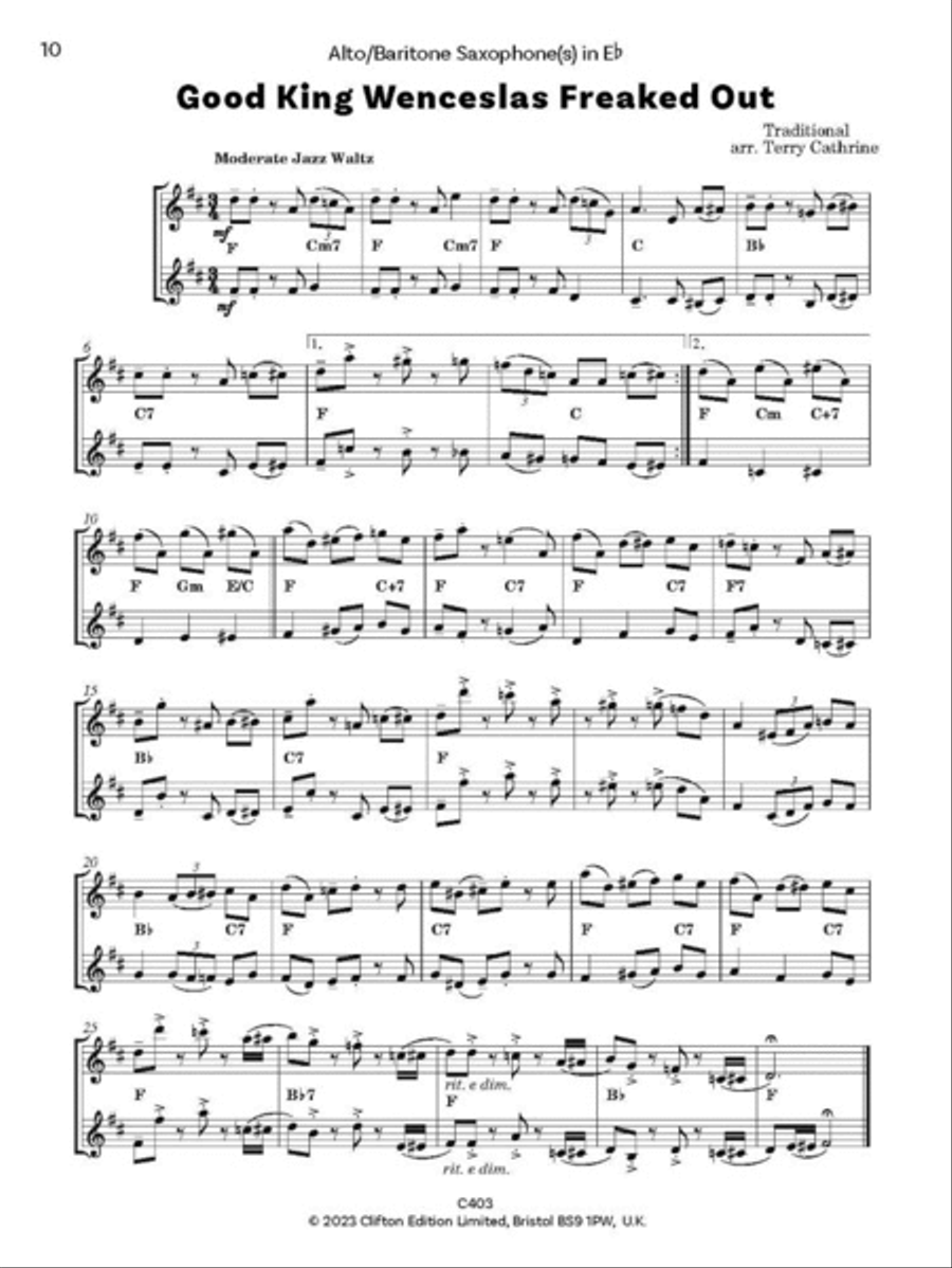 Christmas Jazz Pick & Mix Saxophone Woodwind Duet scores gallery preview page 4