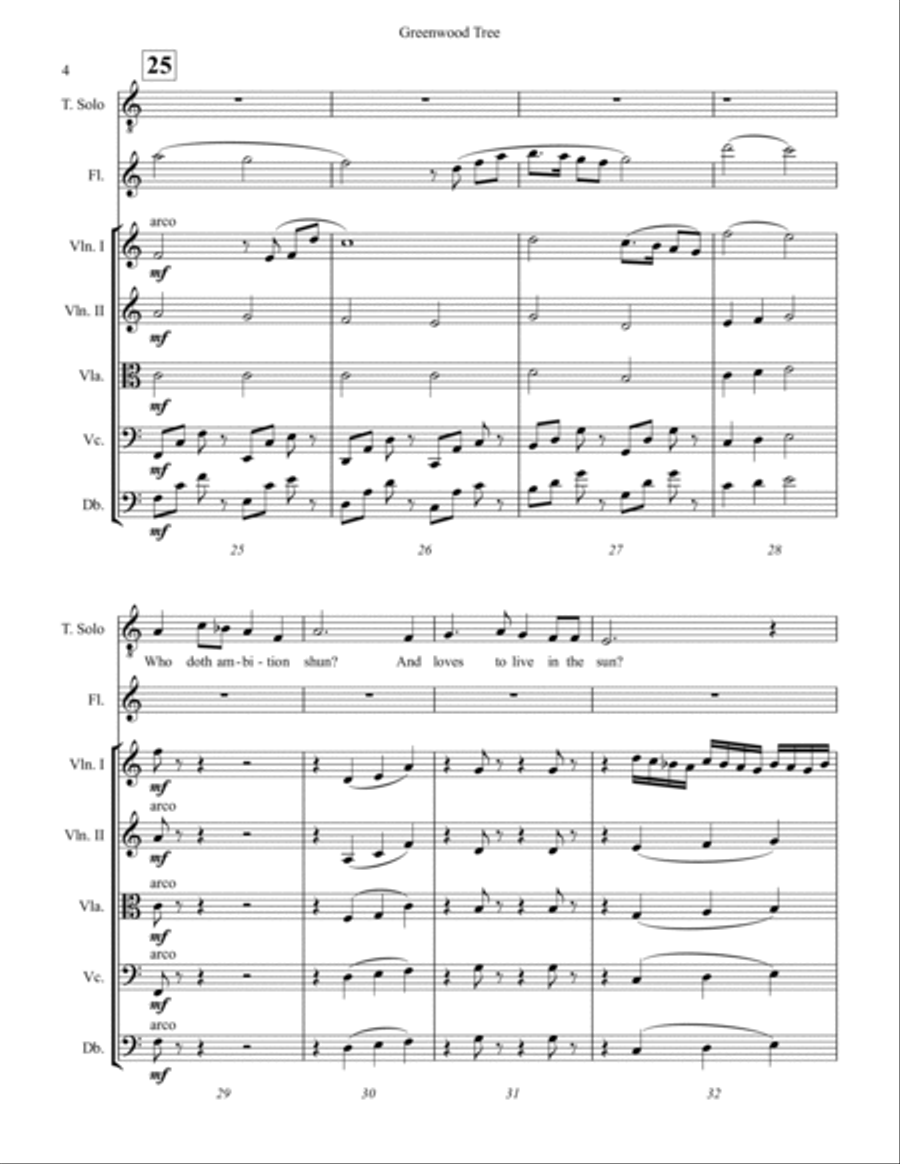 Under The Greenwood Tree Under The Greenwood Tree Small Ensemble scores gallery preview page 4