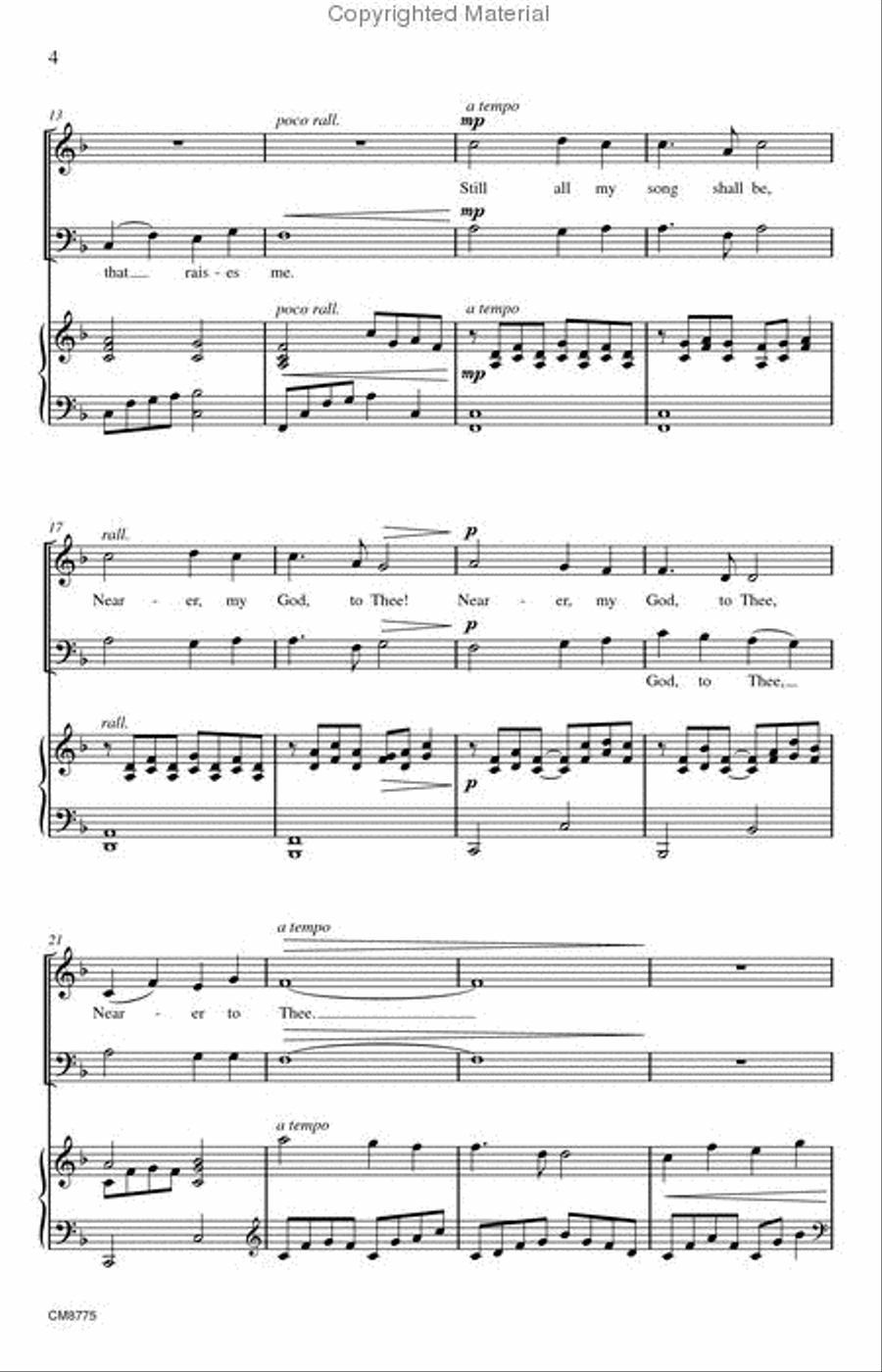 Nearer, My God, To Thee Choir scores gallery preview page 3