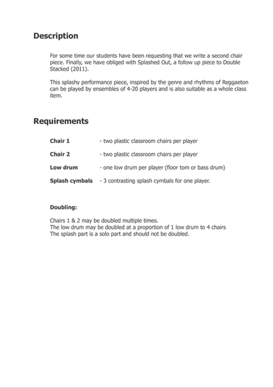 Splashed Out Percussion Ensemble scores gallery preview page 3