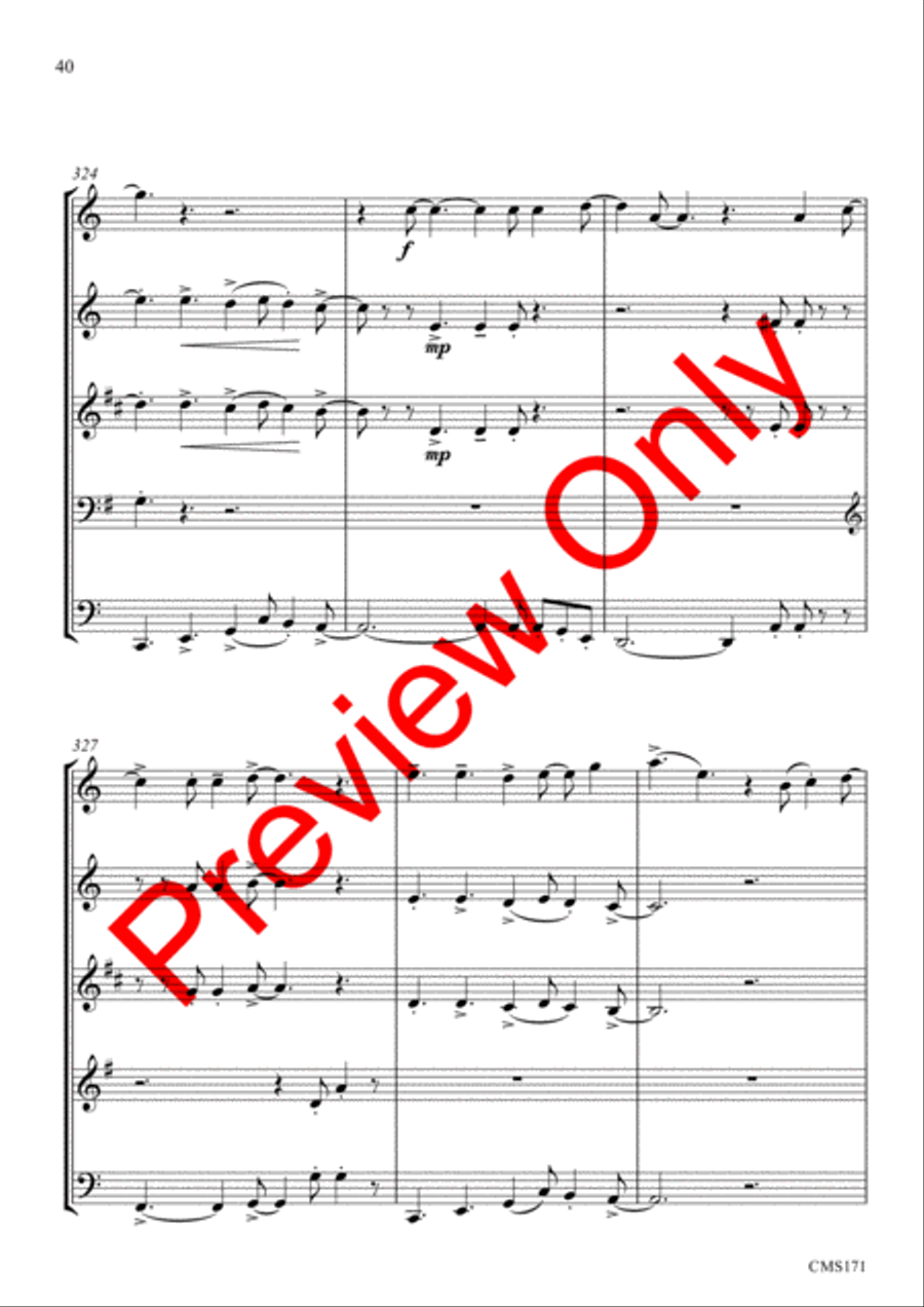 Queen Medley Fantasy Woodwind Quintet scores gallery preview page 43