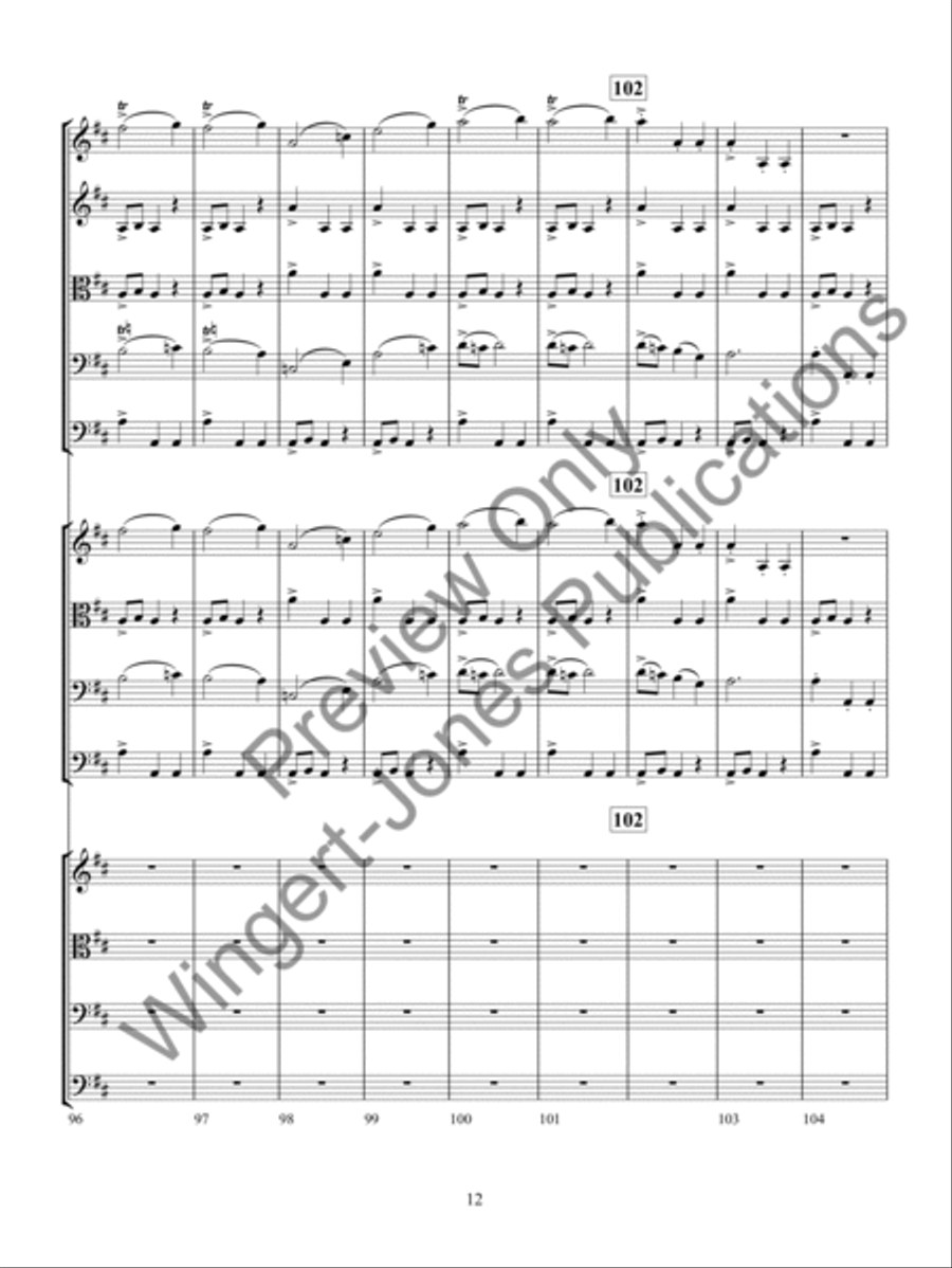Allegro in D Major String Orchestra scores gallery preview page 15