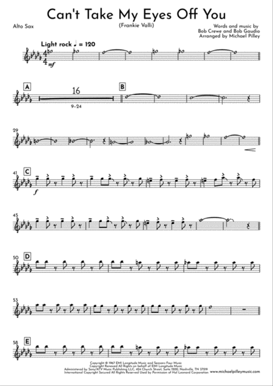 Can't Take My Eyes Off Of You Voice scores gallery preview page 5