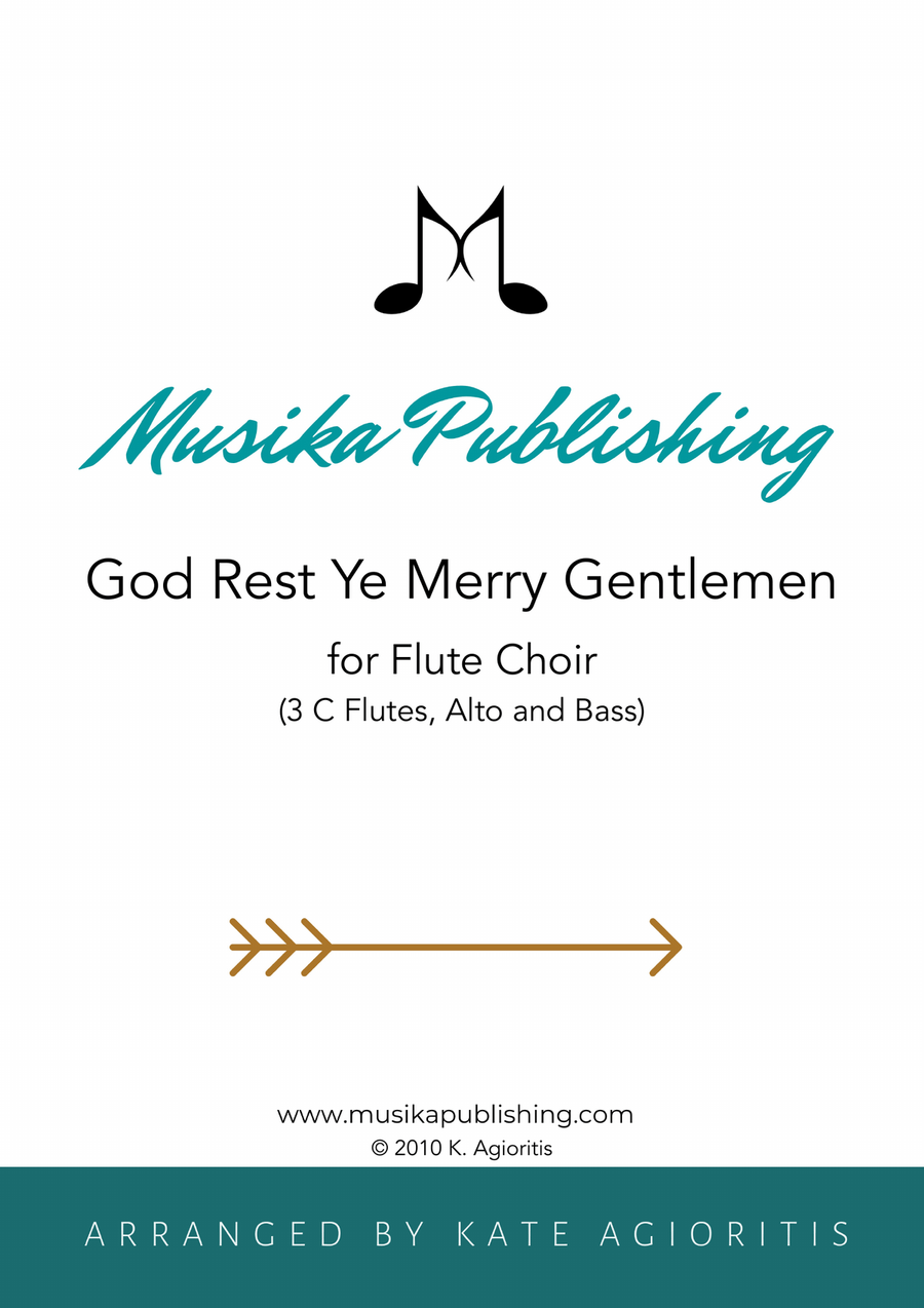 God Rest Ye Merry Gentlemen - Flute Choir/Quintet Flute Choir scores gallery preview page 1