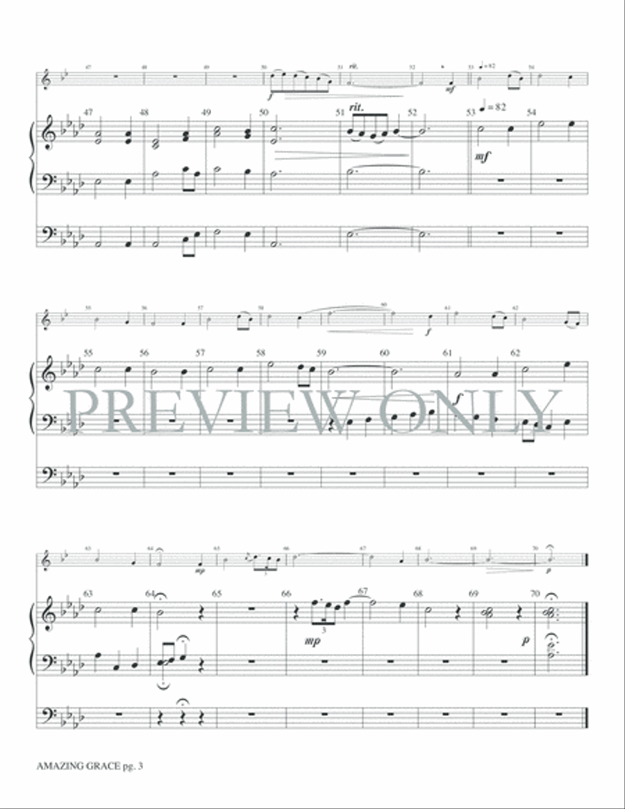 Amazing Grace Small Ensemble scores gallery preview page 5