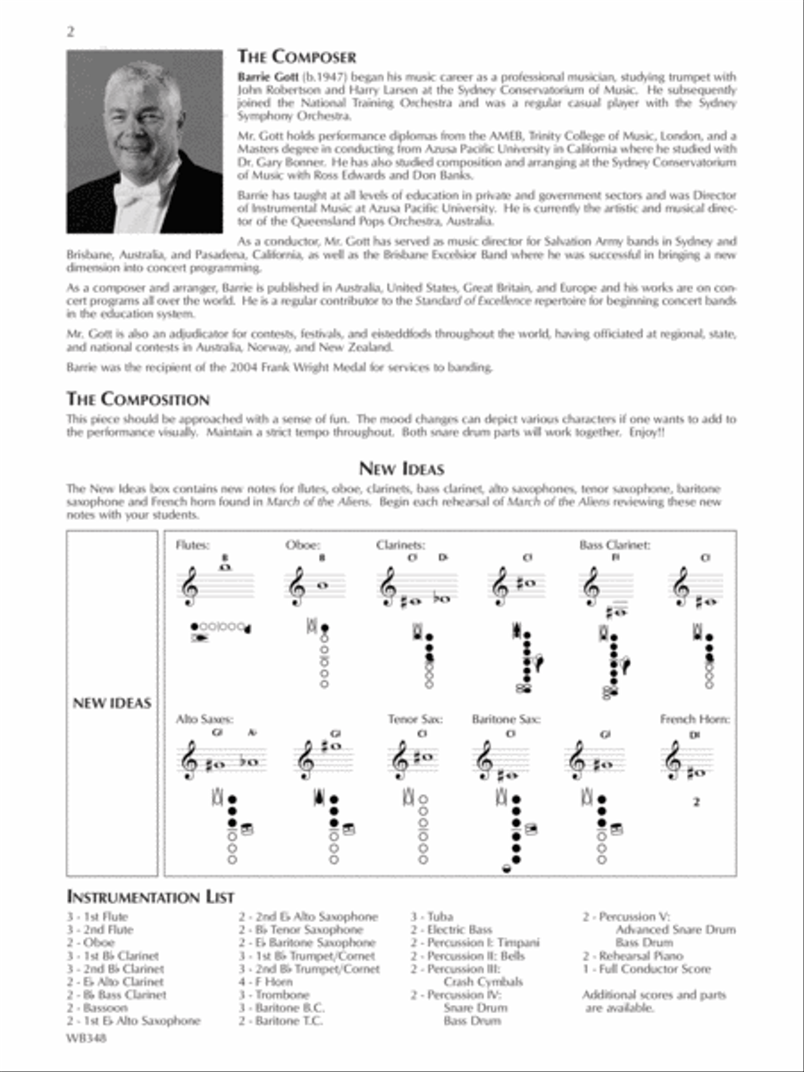 March of the Aliens Concert Band scores gallery preview page 2