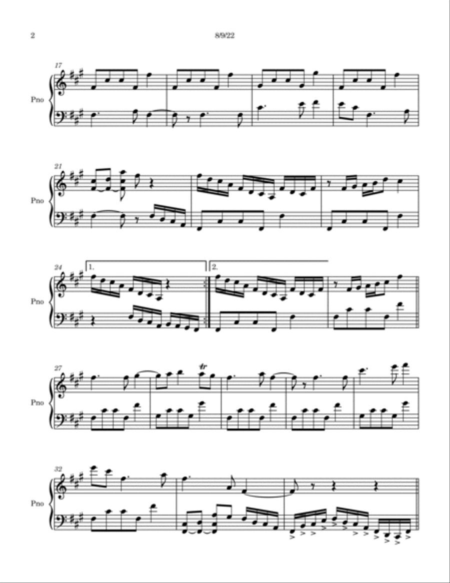 Piano Etude in F♯ Minor Piano Method scores gallery preview page 2