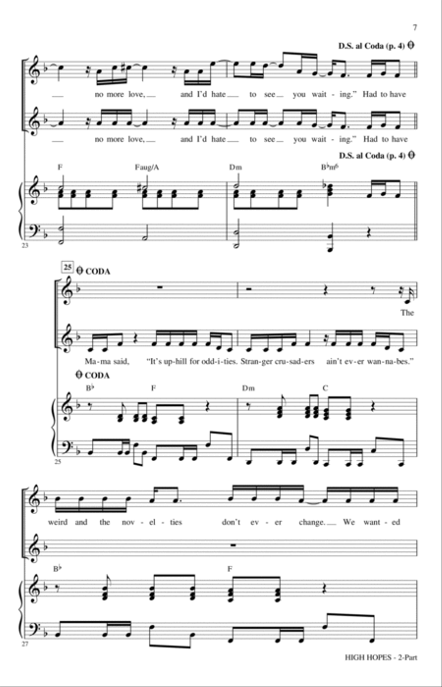 High Hopes (arr. Audrey Snyder) 2-Part scores gallery preview page 5