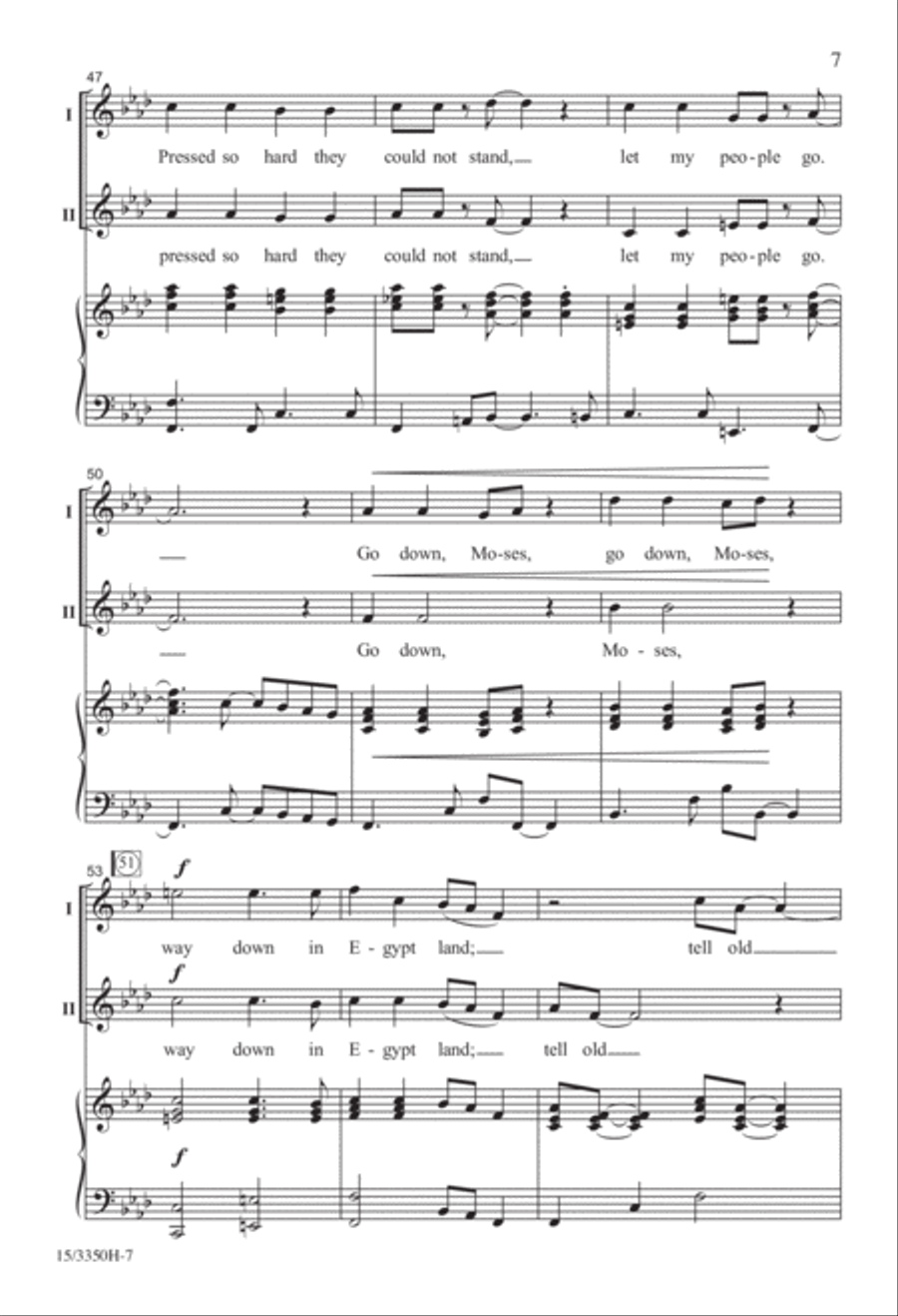 Go Down, Moses 2-Part scores gallery preview page 7