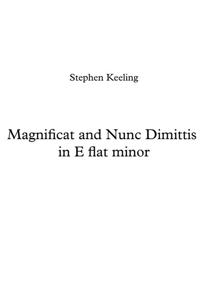 Magnificat and Nunc Dimittis in E flat minor image number null