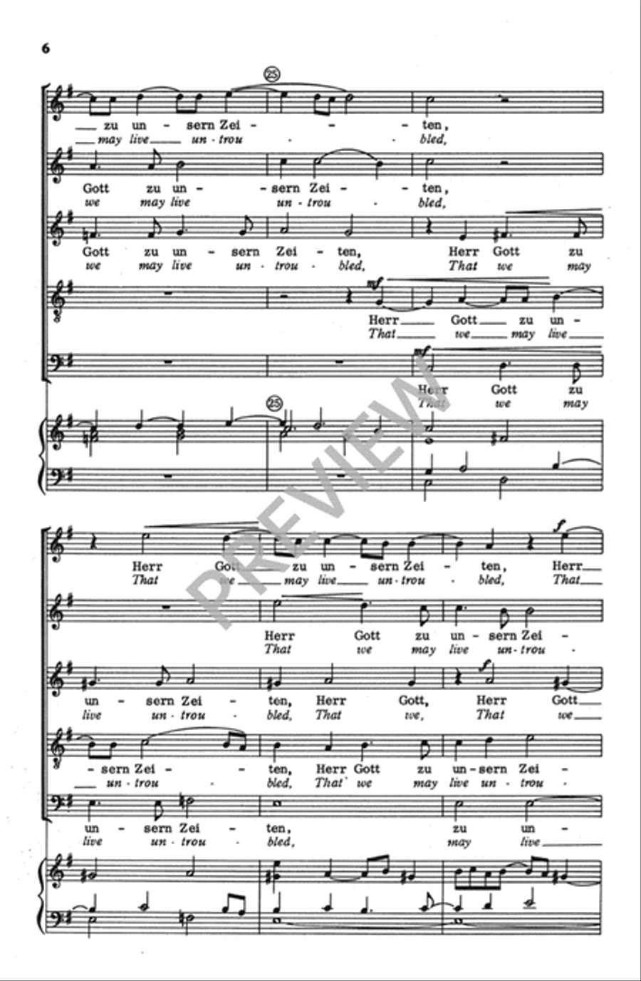 Verleih Uns Frieden Genadiglich SSATB scores gallery preview page 6