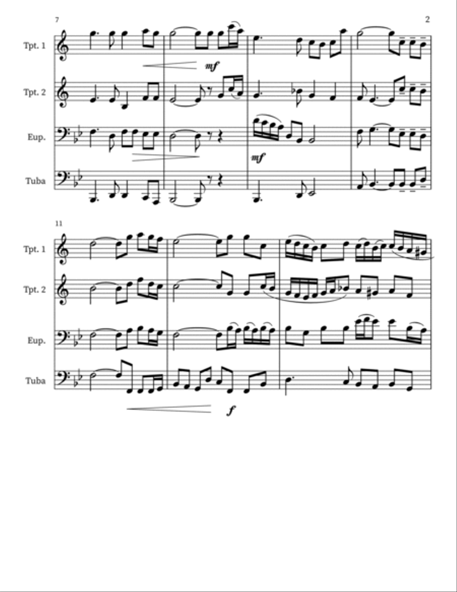 How Great Thou Art Small Ensemble scores gallery preview page 2