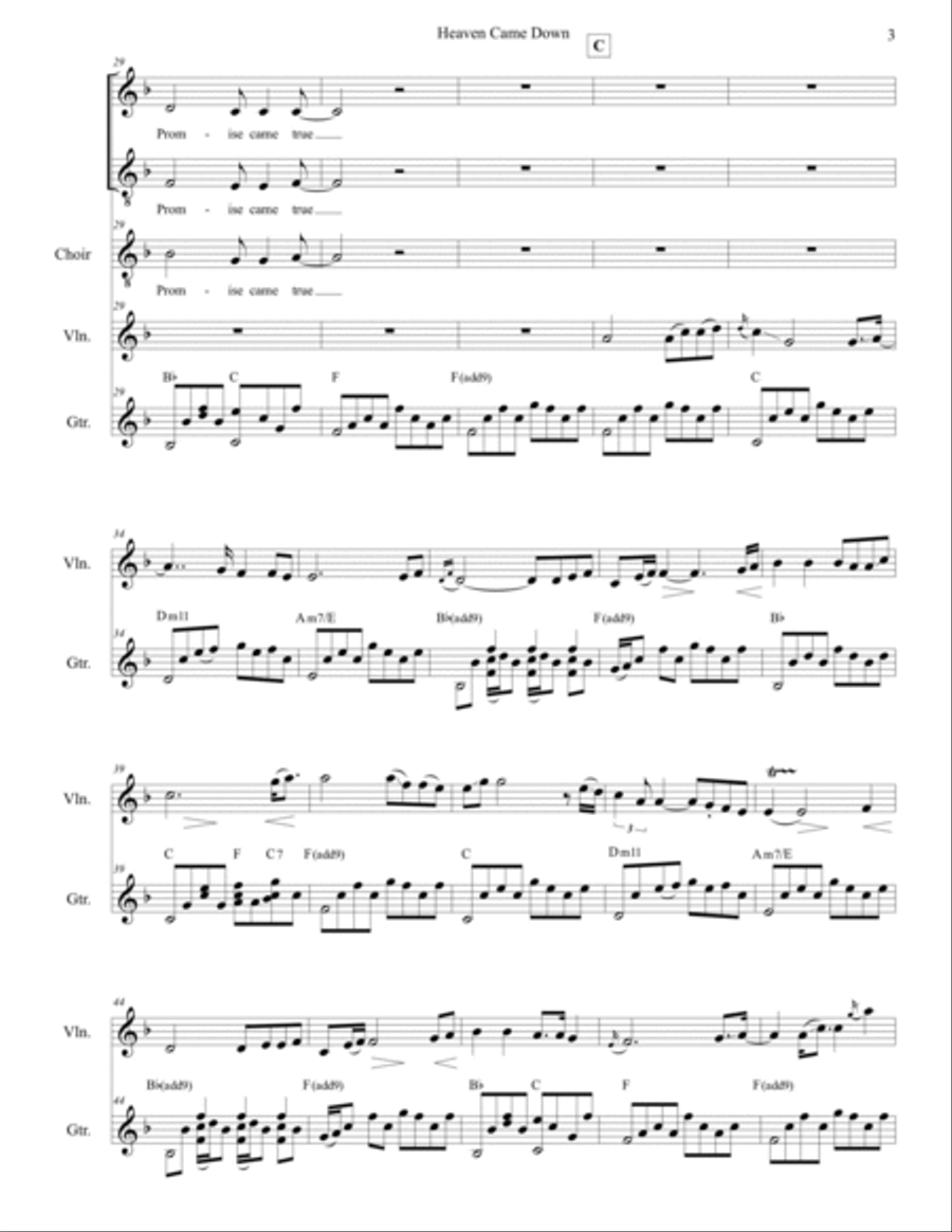 When Heaven Came Down Choir scores gallery preview page 4