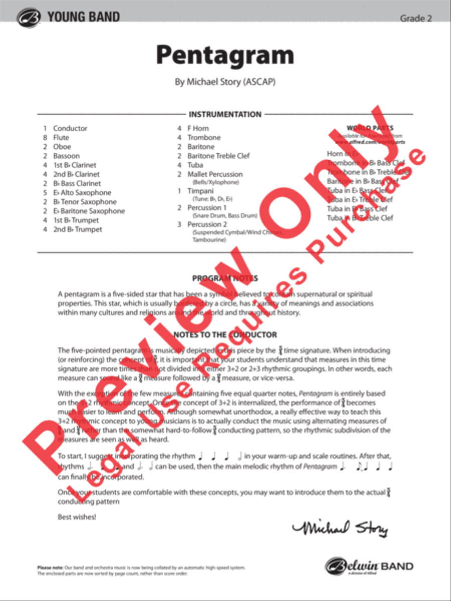 Pentagram Pentagram Concert Band scores gallery preview page 2