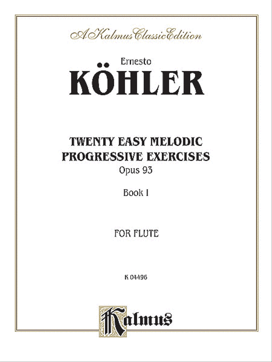Twenty Easy Melodic Progressive Exercises, Op. 93, Volume 1 Flute scores gallery preview page 1