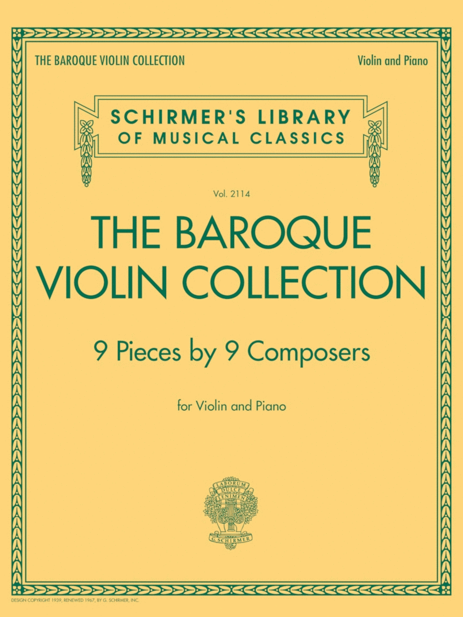 The Baroque Violin Collection - 9 Pieces by 9 Composers