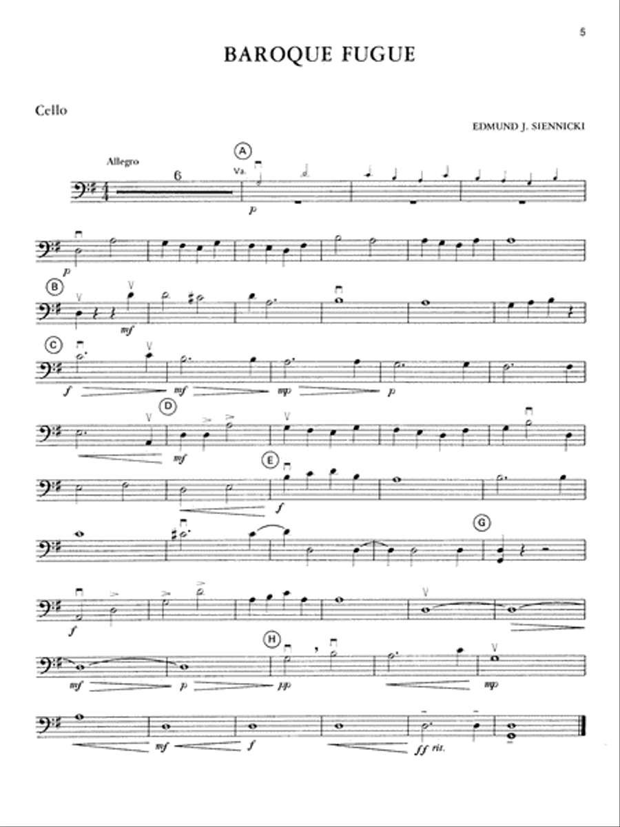Highland/Etling String Quartet Series: Set 1: Cello String Quartet scores gallery preview page 5