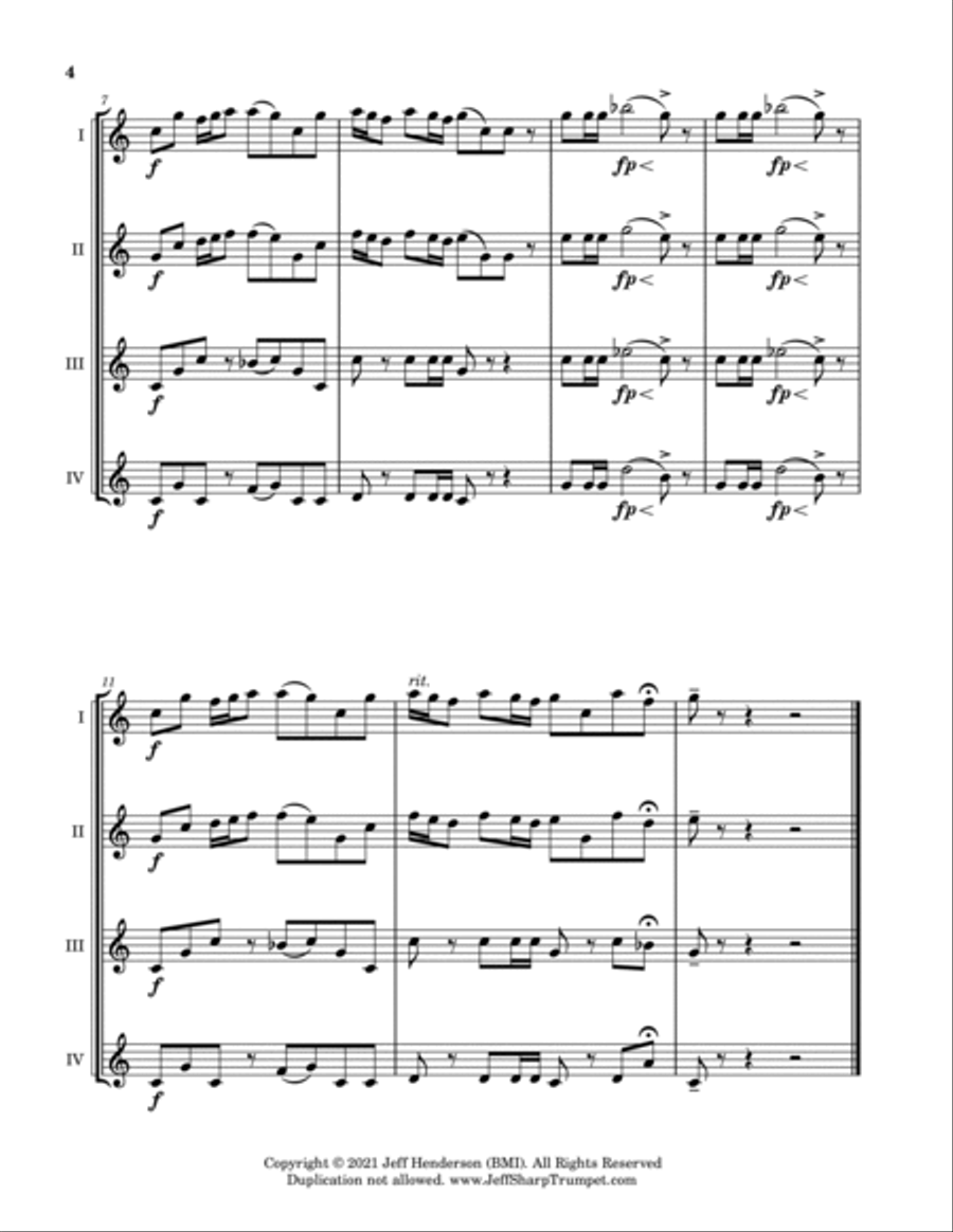 Quartet for Life Brass Ensemble scores gallery preview page 5