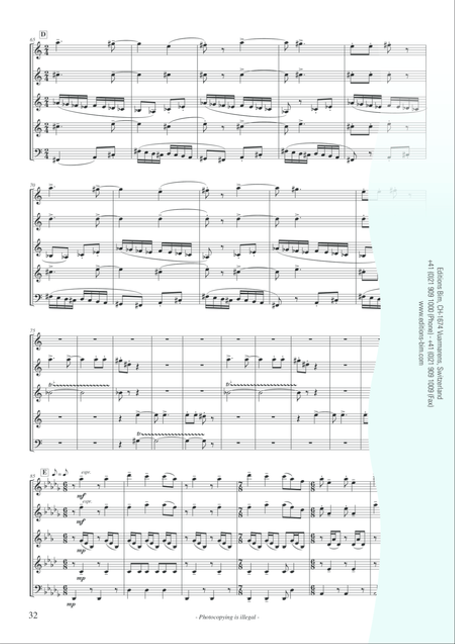 Omaggio a Verdi (1813-2003) Woodwind Quintet scores gallery preview page 6