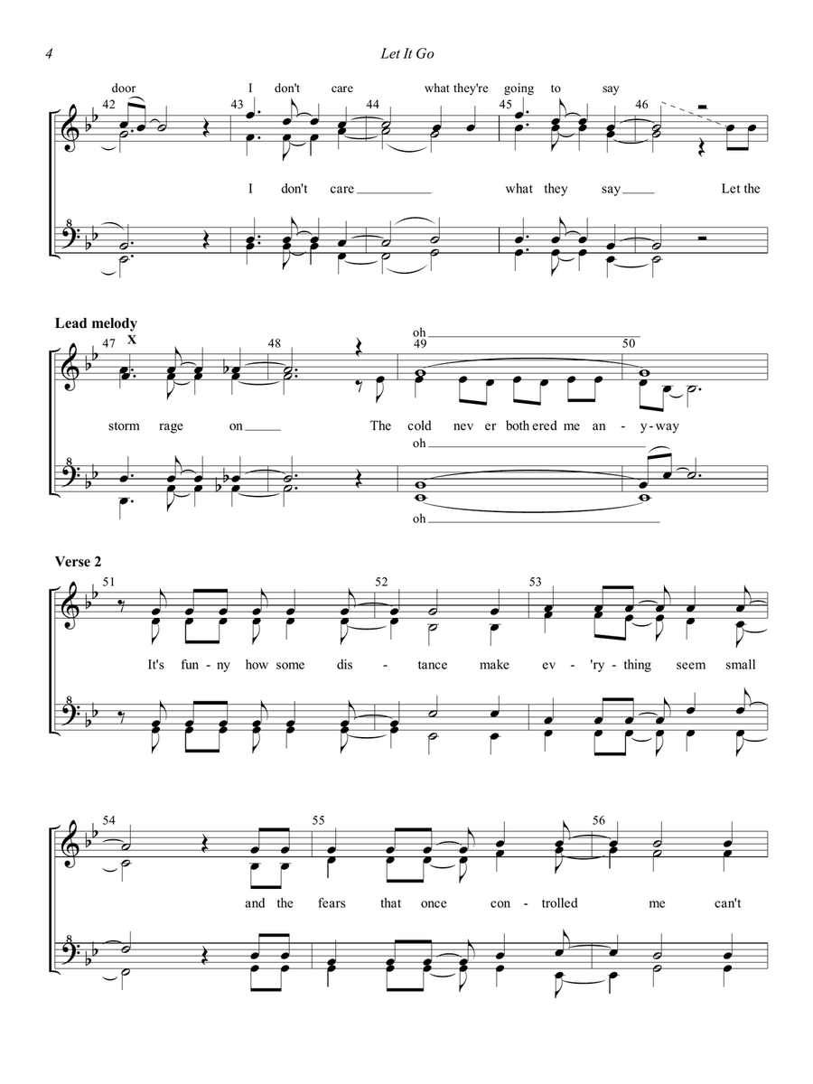 Let It Go SSAA scores gallery preview page 4