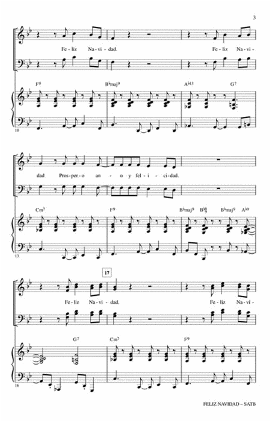 Feliz Navidad Feliz Navidad Choir scores gallery preview page 3