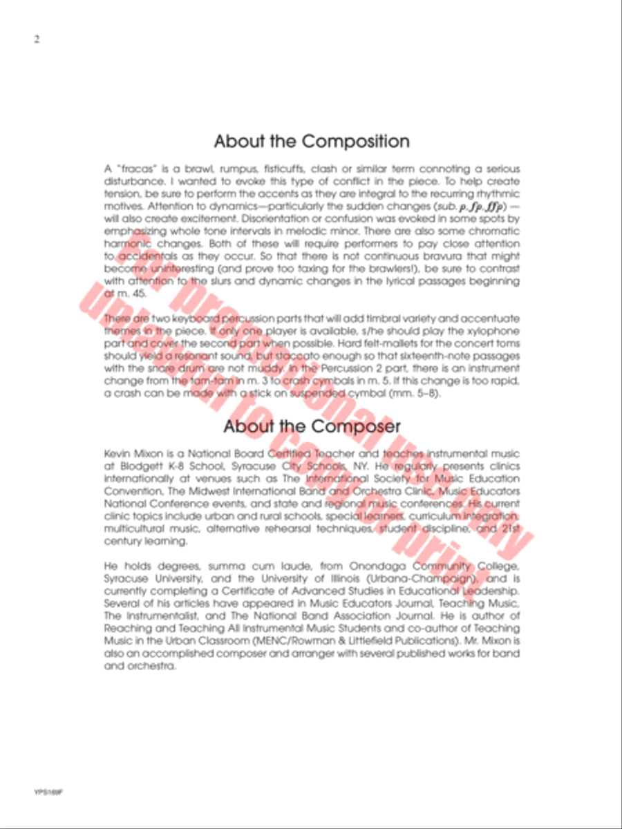Fracas Concert Band scores gallery preview page 3