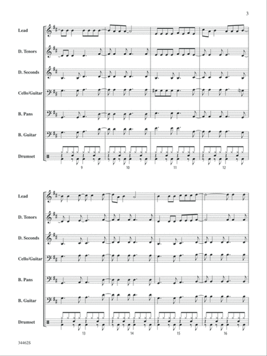 Cheeseburger in Paradise Steel Drum Band scores gallery preview page 4