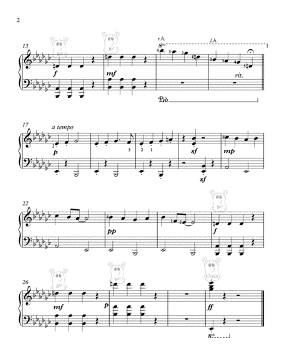 Black Note Ghost Easy Piano scores gallery preview page 3