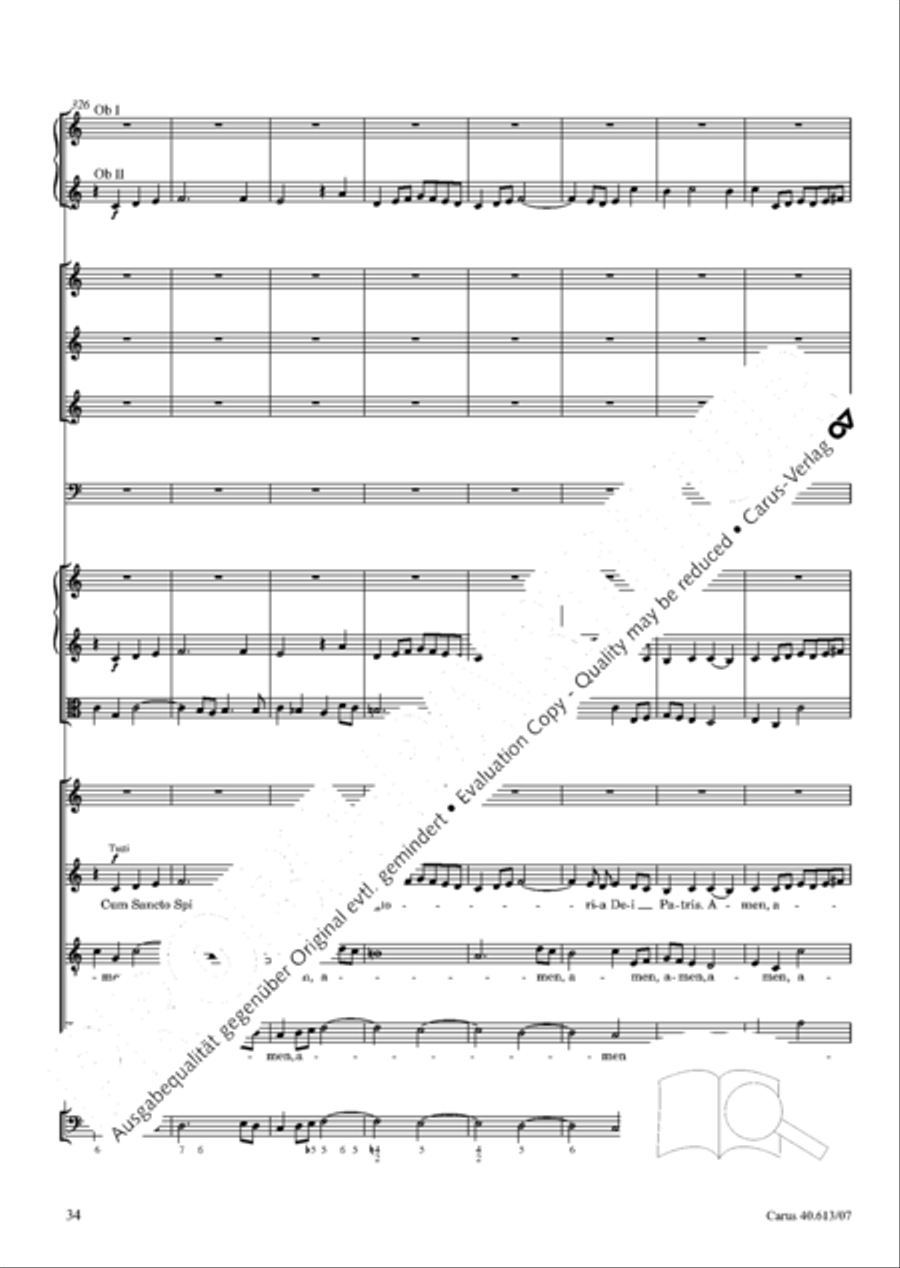 Mass in C (Missa in C) 4-Part scores gallery preview page 41