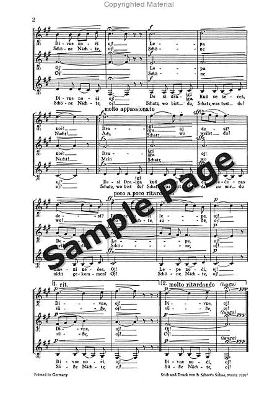 Slavenski J Herbstnaechte Choir scores gallery preview page 3