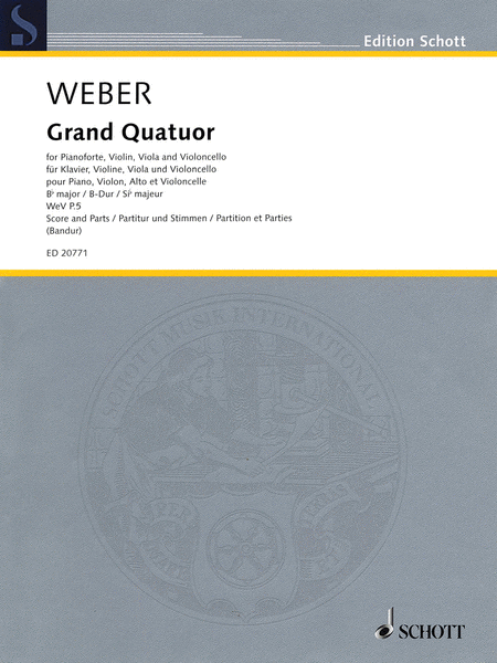 Carl Maria von Weber : Grand Quatour in B-flat Major, WeV P.5