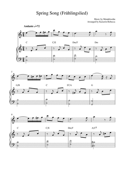 Spring Song (Frühlingslied, Op.62 no.6) image number null