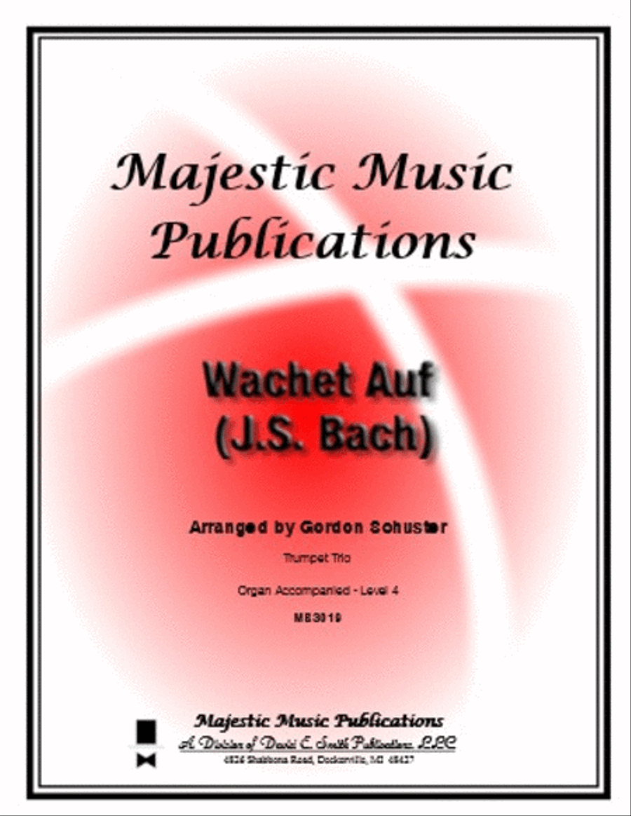 Wachet Auf(JS Bach) w/organ Trumpet Trio scores gallery preview page 1