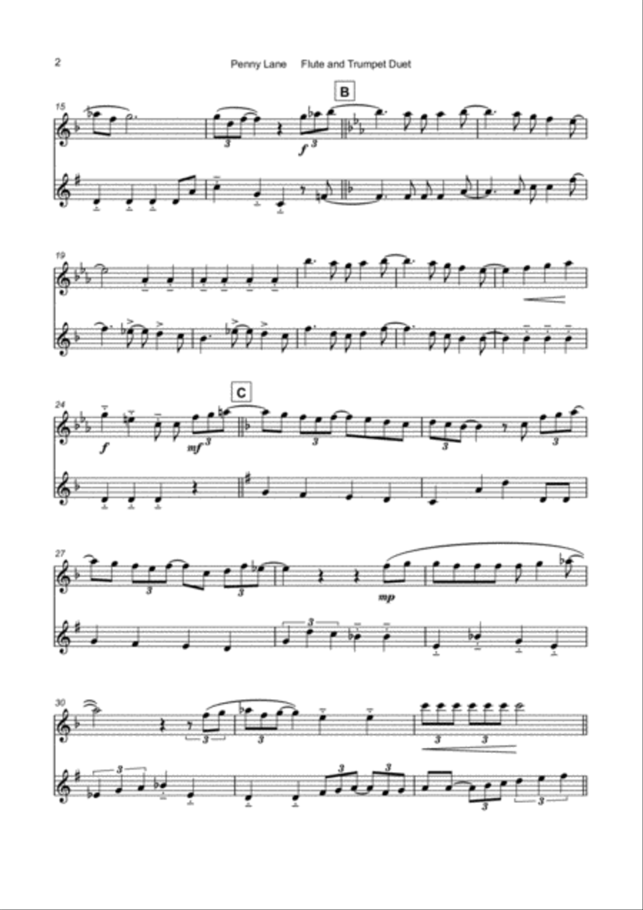 Penny Lane Flute scores gallery preview page 3