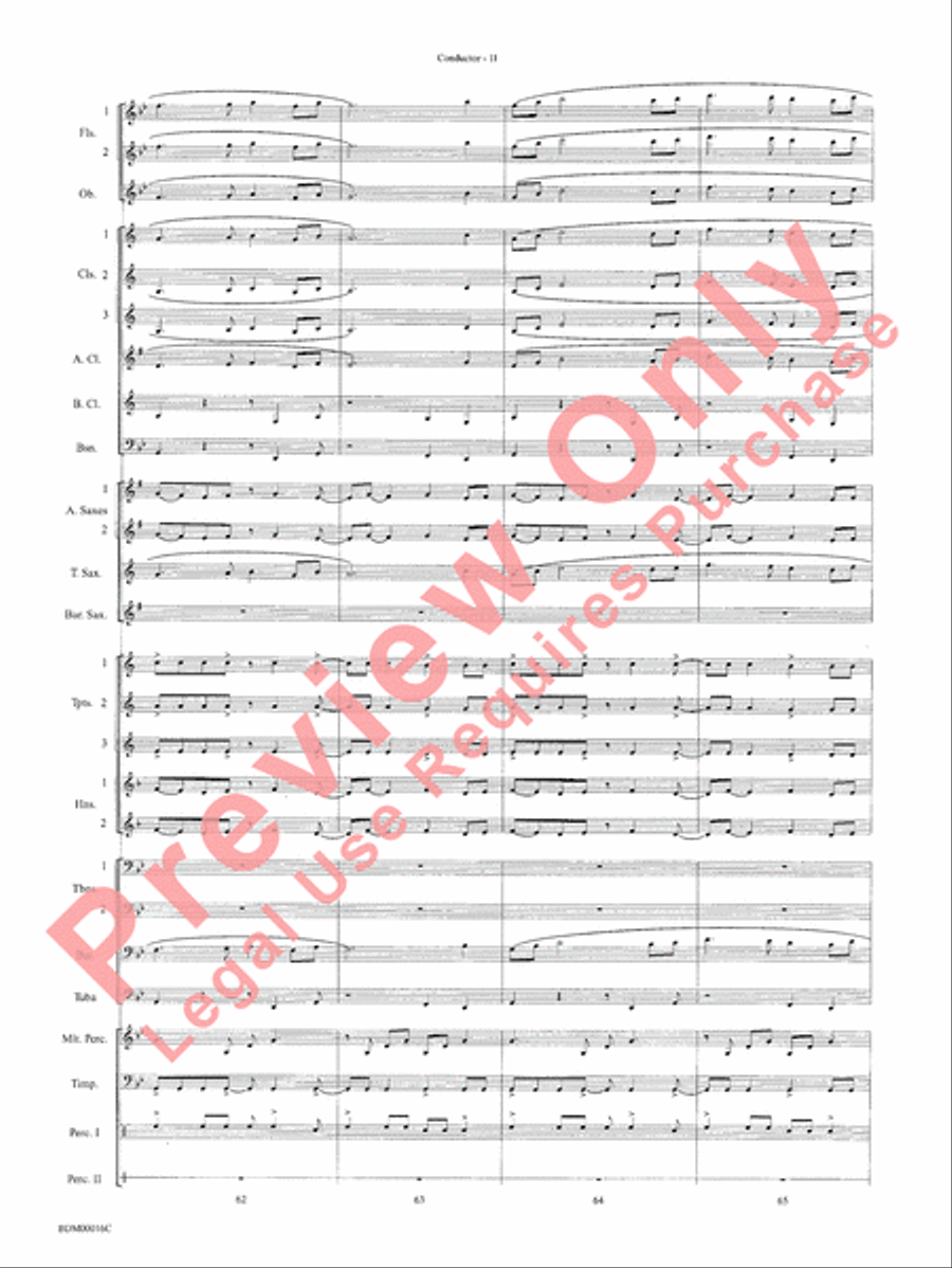 To Challenge the Sky and Heavens Above Concert Band scores gallery preview page 14