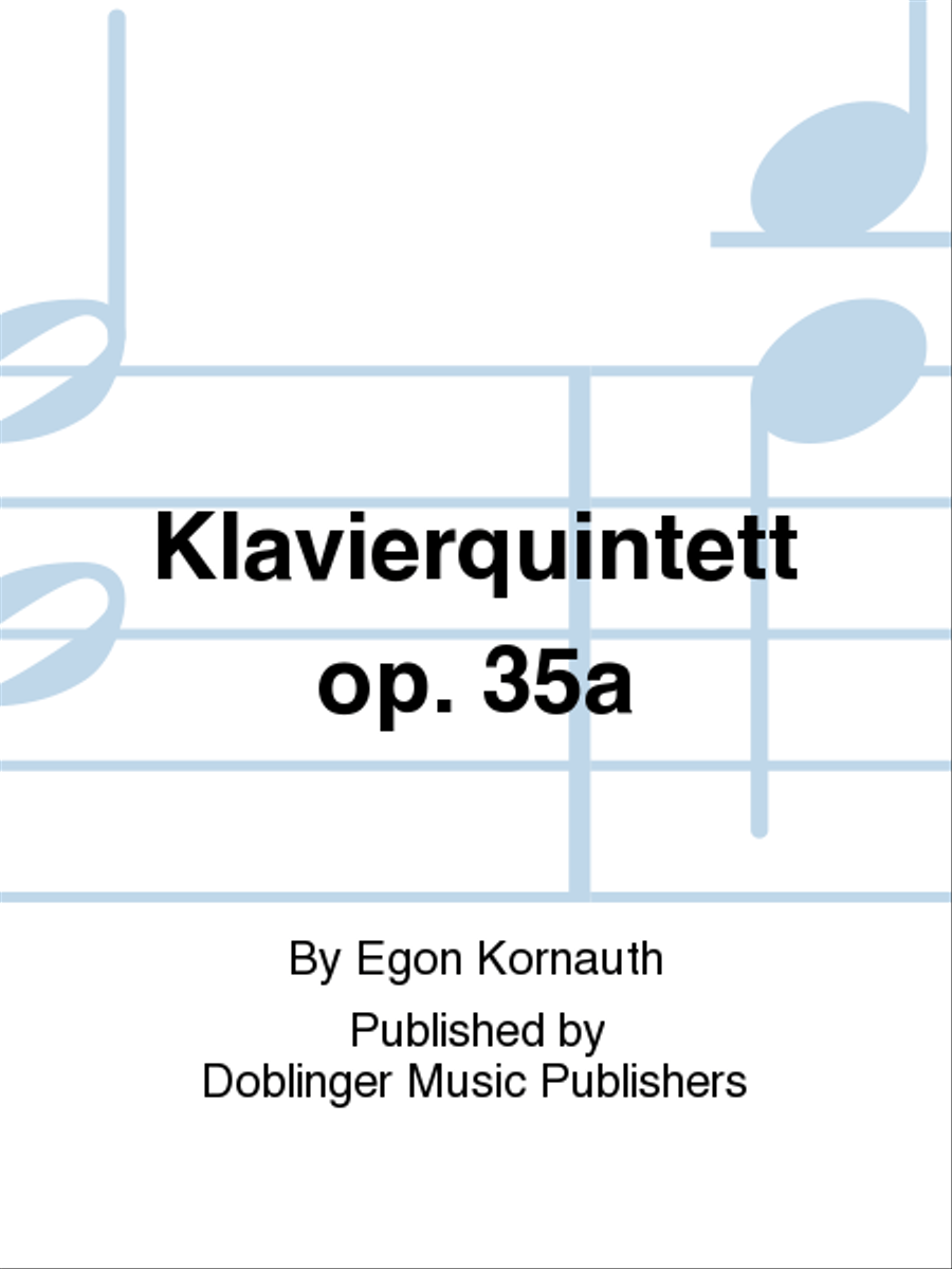 Klavierquintett op. 35a Piano scores gallery preview page 1