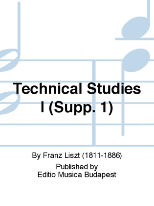 Book cover for Technical Studies I (Supp. 1)