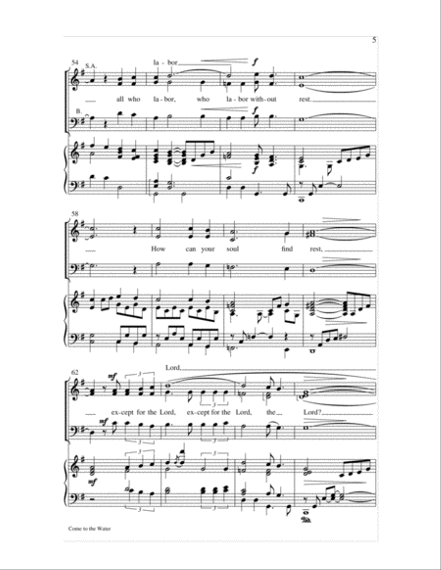 Come to the Water Come to the Water Choir scores gallery preview page 5