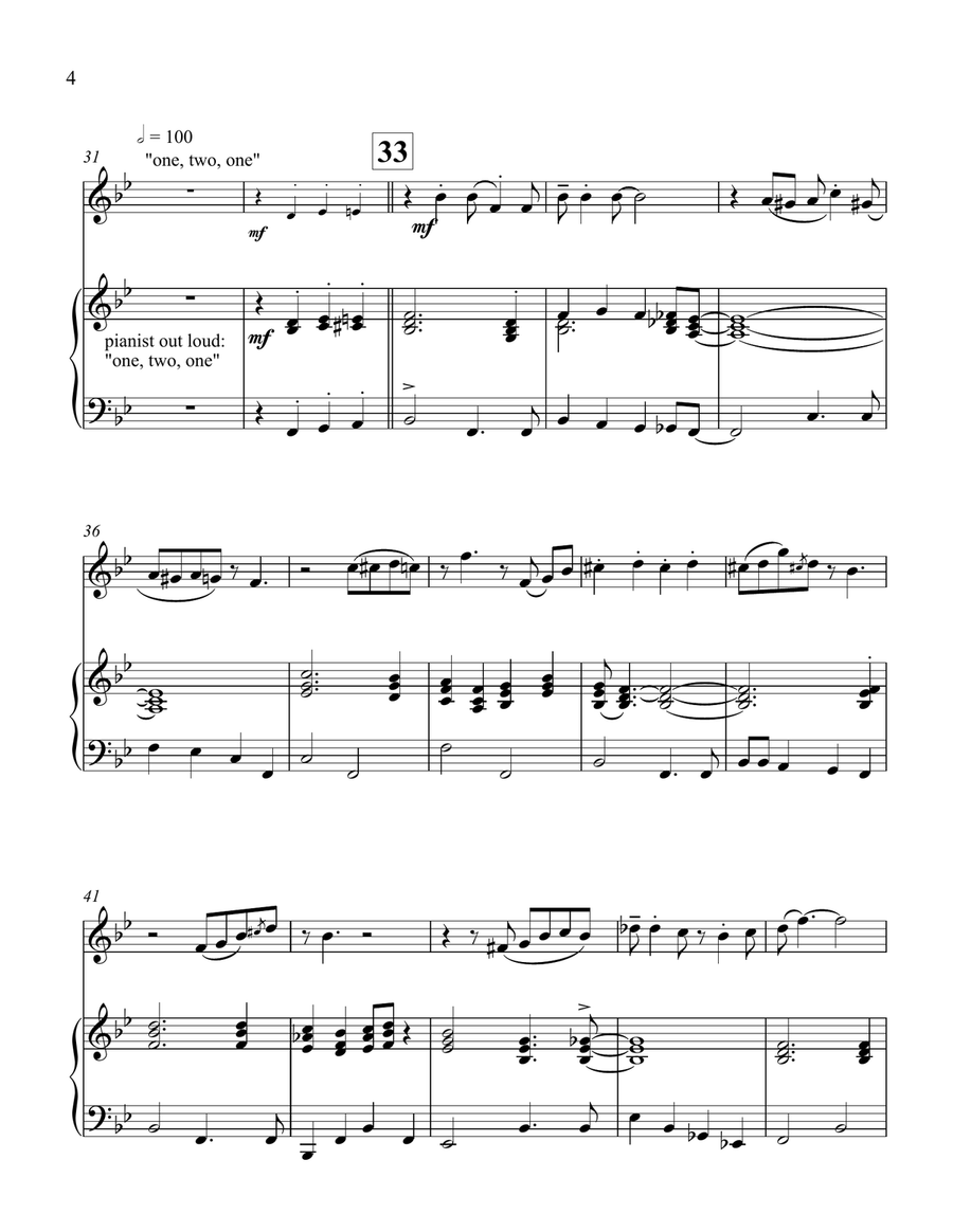 Just a Closer Walk with Thee, for trumpet and piano Trumpet Solo scores gallery preview page 4