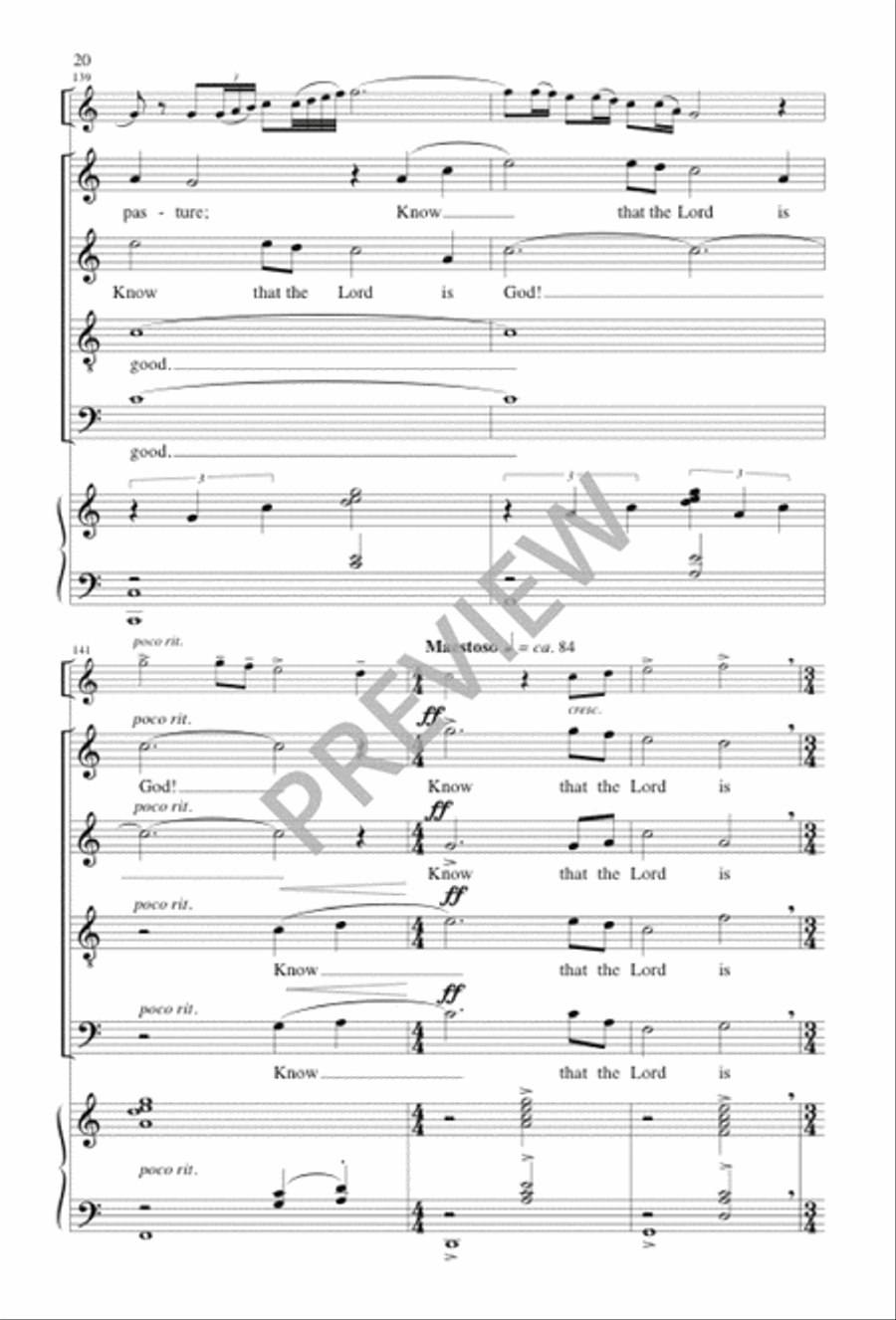 Know That the Lord Is God 4-Part scores gallery preview page 20