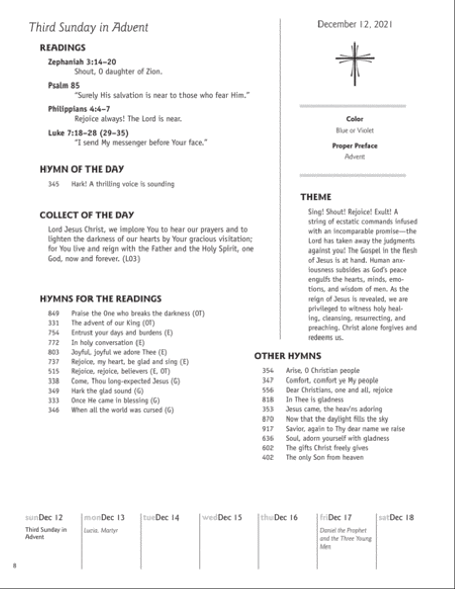 Worship Planning Book: Year C 2022 Sacred scores gallery preview page 8