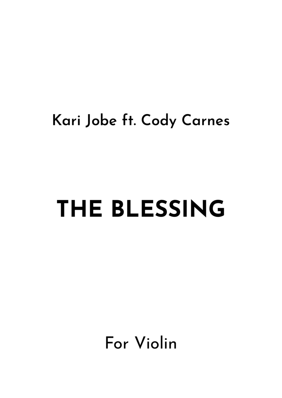 The Blessing Violin Solo scores gallery preview page 1