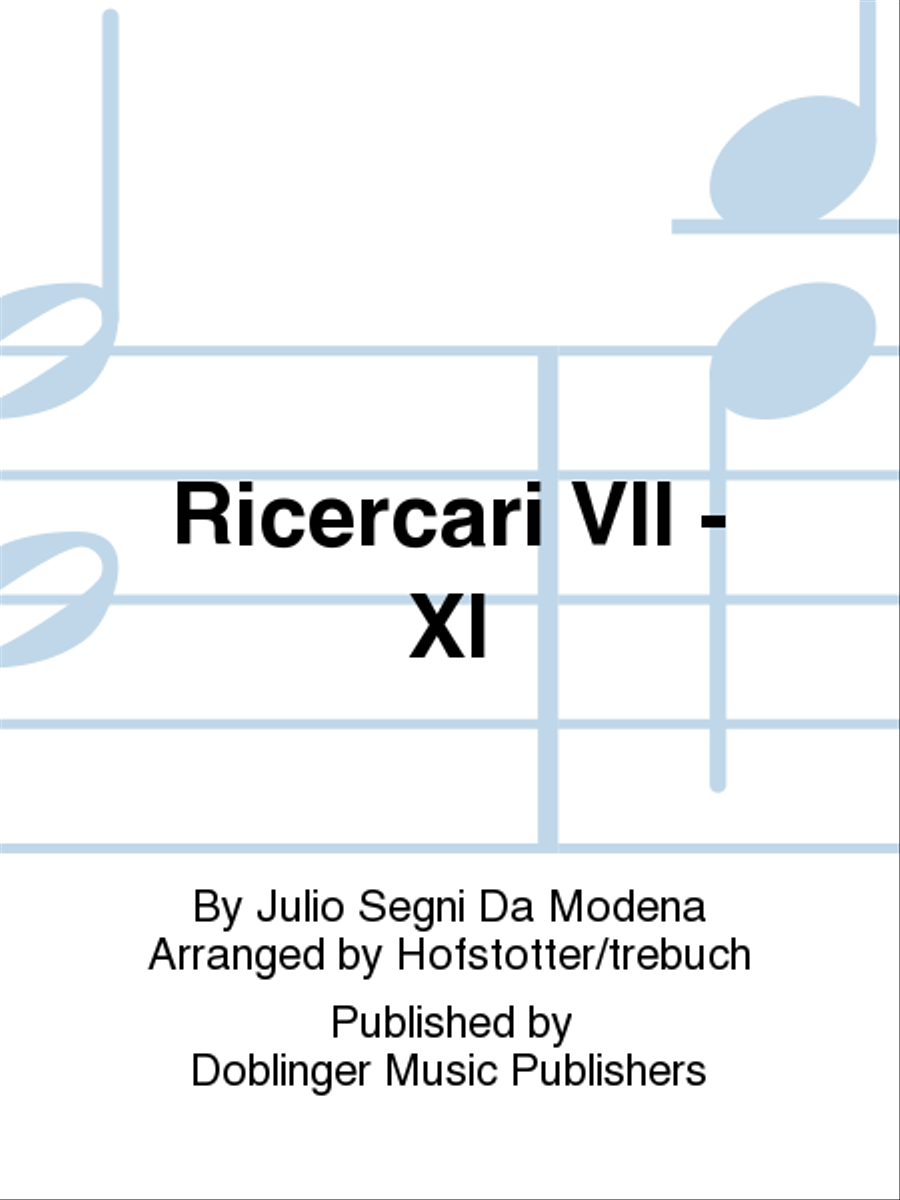 Ricercari VII - XI School and Community scores gallery preview page 1