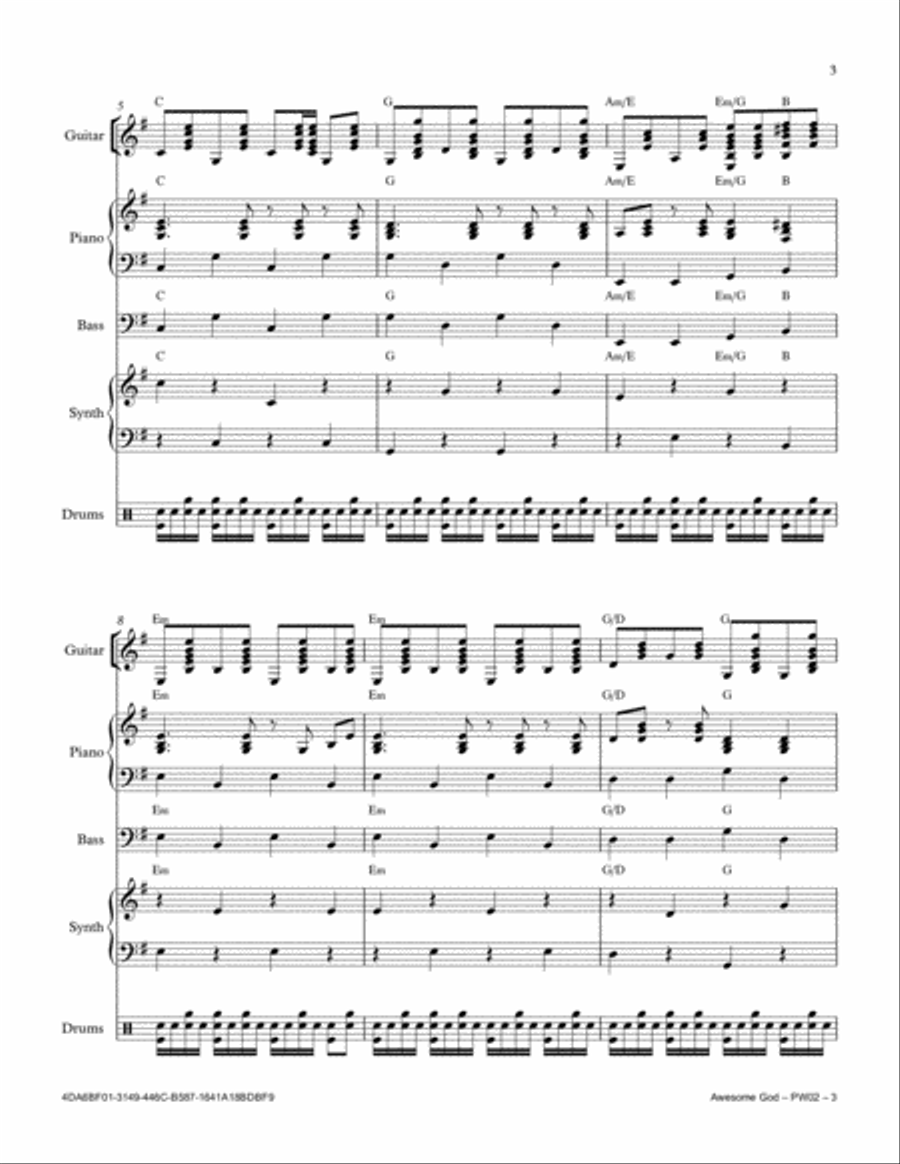 Awesome God Awesome God Small Ensemble scores gallery preview page 3