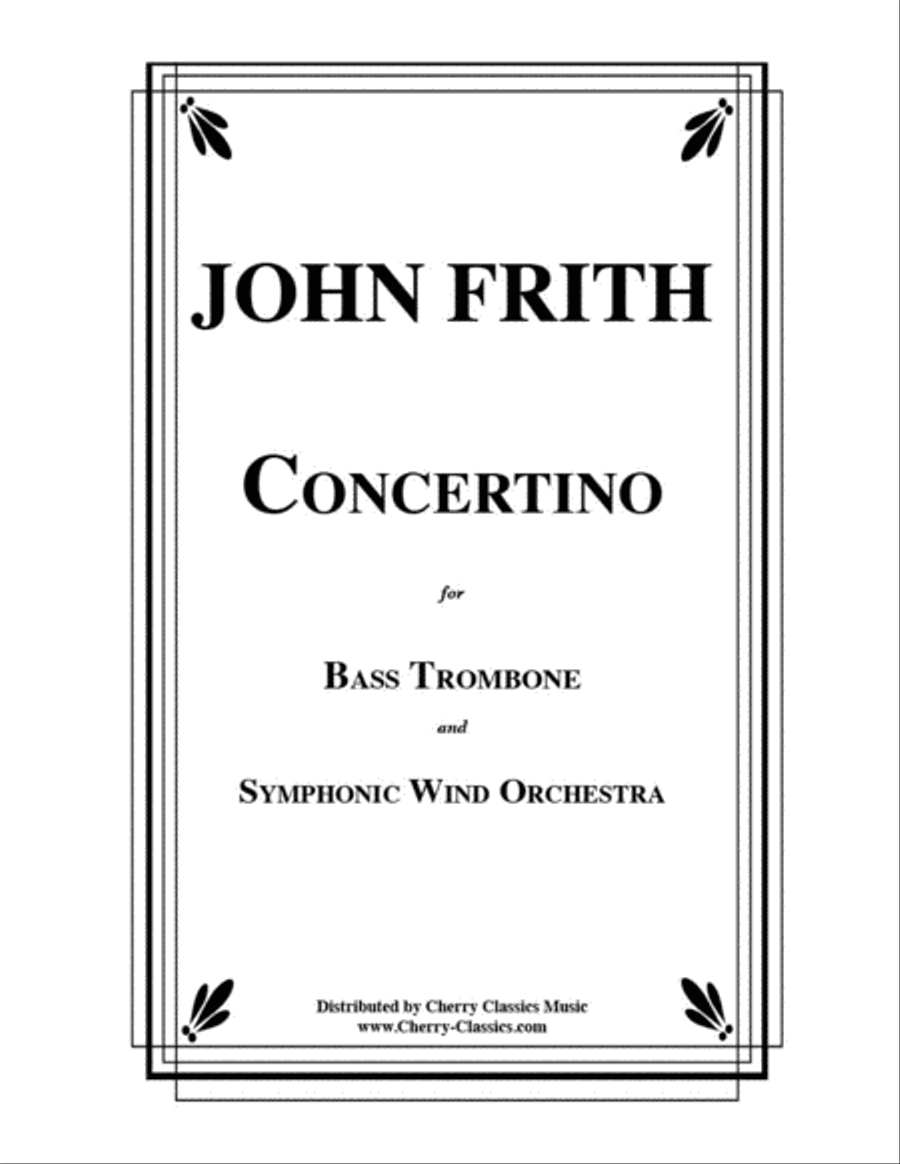 Concertino for Bass Trombone & Wind Ensemble Bass Trombone scores gallery preview page 1