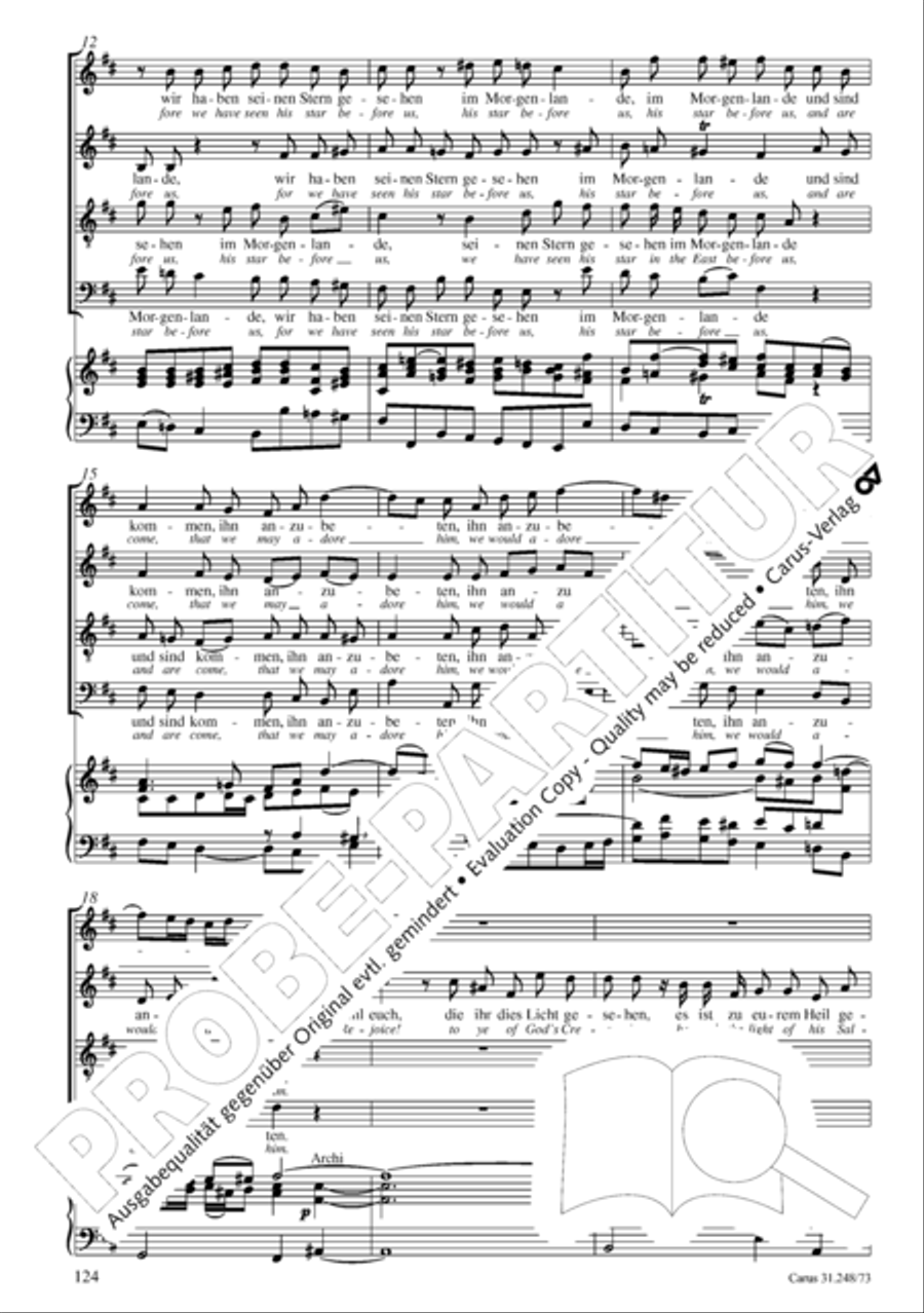 Christmas Oratorio (Weihnachtsoratorium, Teile IV-VI) 4-Part scores gallery preview page 45