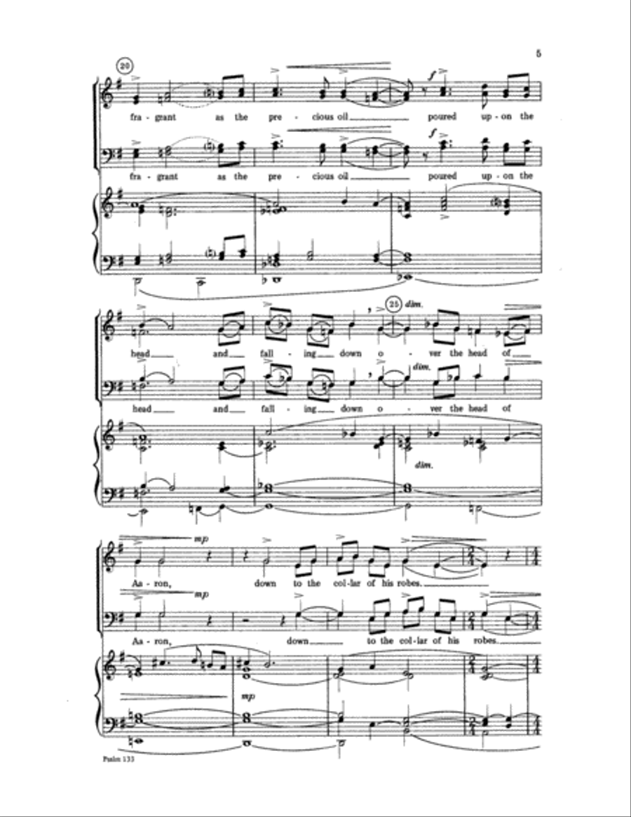 Psalm 133 Psalm 133 Choir scores gallery preview page 5
